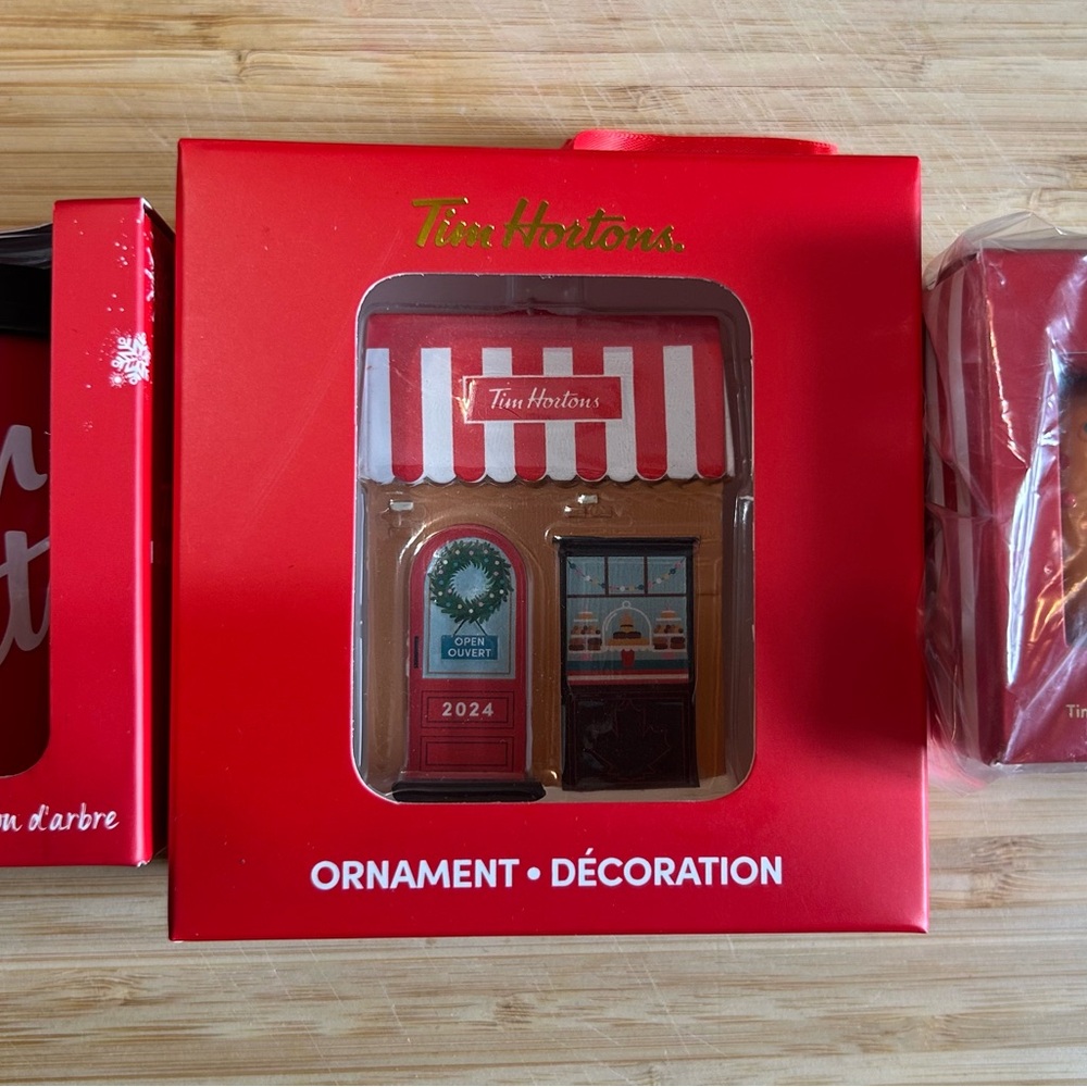 Tim Hortons Festive Ornament lot of 3